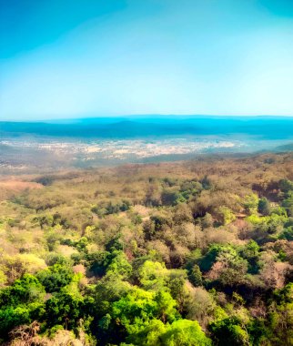 Tepedeki bir dağın manzarası