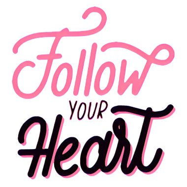 Kalbinin sesini dinle. vektör harfi