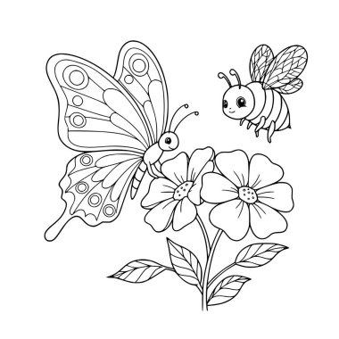 Çocuklar kumsalda kumdan kale inşa ediyorlar. çocuklar için boyama sayfası.