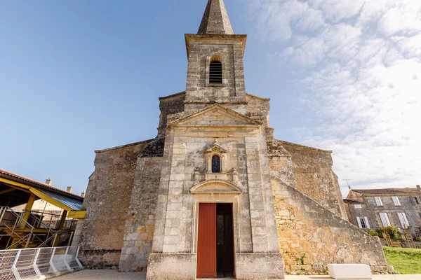Plassac Fransa Kasım 2022 Pierre Plassac Kilisesinin Mimari Ayrıntıları Bir — Stok fotoğraf