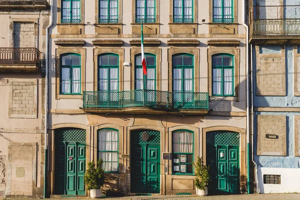 Porto Portugal Outubro 2020 Fachada Embaixada Itália Centro Histórico Cidade — Fotografia de Stock