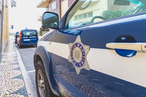 Figueira Foz Coimbra Portugal Oktober 2020 Sjöpolisbil Policia Maritima Parkerad — Stockfoto