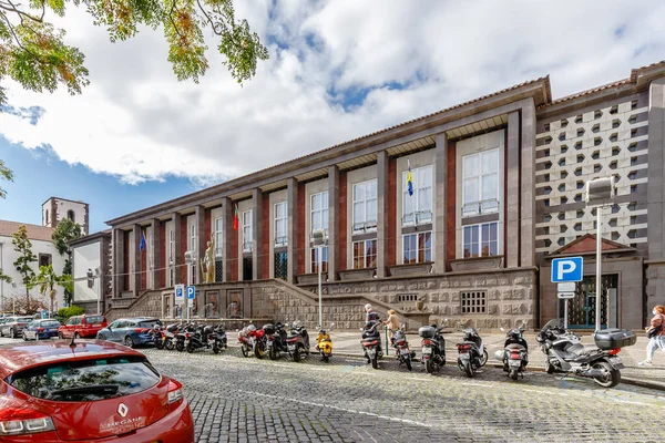 Funchal Madeira Island Portugal December 2021 Facade Palace Justice Courthouse — Stock Photo, Image