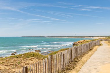 Pointe du Payre plajı manzarası, Jard sur Mer, Fransa, Vendee, Fransa