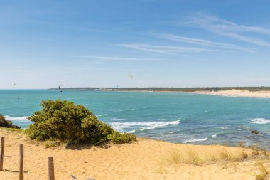 Pointe du Payre plajı manzarası, Jard sur Mer, Fransa, Vendee, Fransa