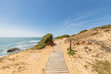 Pointe du Payre plajı manzarası, Jard sur Mer, Fransa, Vendee, Fransa