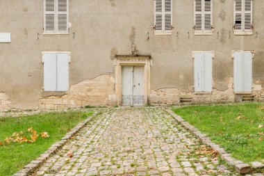 Blaye, Nouvelle-Aquitaine, Fransa - 31 Ekim 2022: Blaye Kalesi 'nin mimari detayları, kötü bir sonbahar gününde kasabaya yakın.