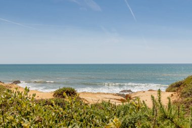 Pointe du Payre plajı manzarası, Jard sur Mer, Fransa, Vendee, Fransa
