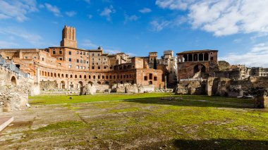 Rome, Italy - December 27, 2023: view of Trajan s Forum in the historic city center on a winter day clipart
