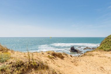 Pointe du Payre plajı manzarası, Jard sur Mer, Fransa, Vendee, Fransa
