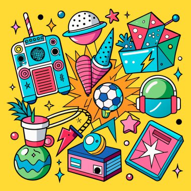 pop sanat tarzı karalamalar