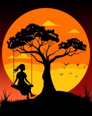 Doğada bir kızın resmi.