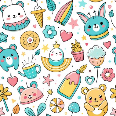 Şirin Bebek seamless modeli