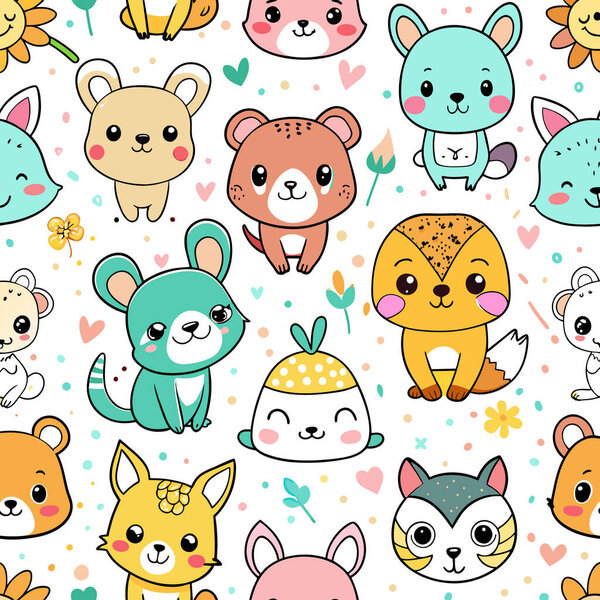 Симпатичные мультяшные животные
