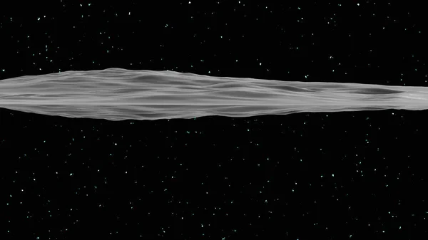 丘と湖の反射からの星空の夜の反射 3Dレンダリング — ストック写真