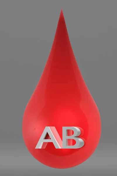 Tekst Een Rood Transparant Bloeddruppeloppervlak Rendering — Stockfoto