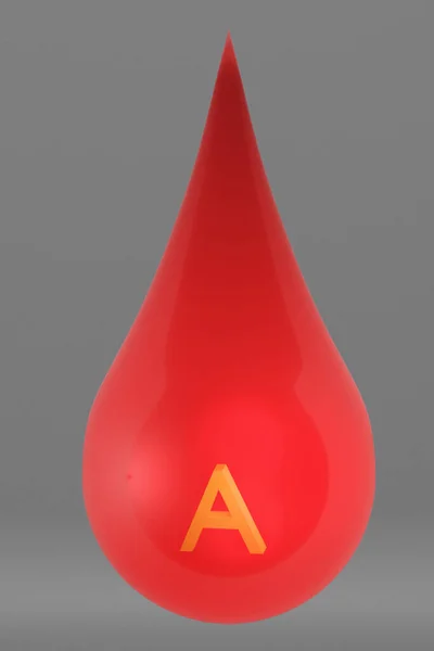 Texto Una Superficie Gotita Sangre Transparente Roja Representación — Foto de Stock