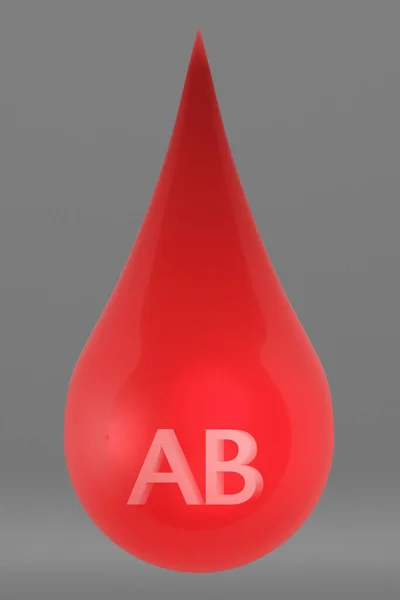 Texto Sobre Una Superficie Gotita Sangre Transparente Roja Representación — Foto de Stock