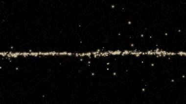 Arkaplanda yıldız alanı olan bir sarı yıldız kümesi (3B oluşturma)