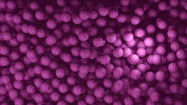 Pink Alternated Stripe Ball Pile Floor Rendering — Stock Photo, Image