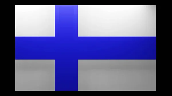 스웨덴 국기와 파란색 그림자와 렌더링 — 스톡 사진