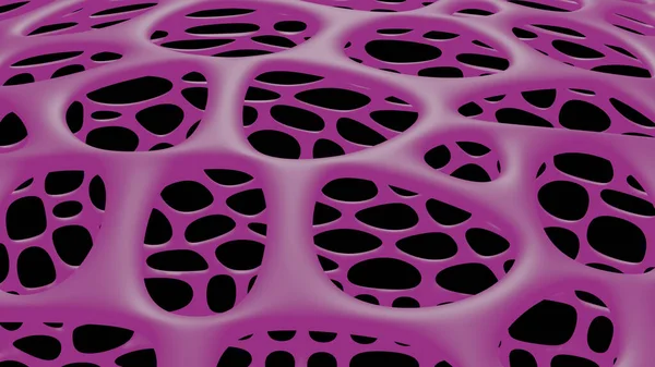 Ροζ Voronoi Σχήμα Διχτυού Οπών Απόδοση — Φωτογραφία Αρχείου