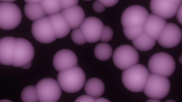 ピンク原子は核融合プロセスで融合しています 3Dレンダリング — ストック写真