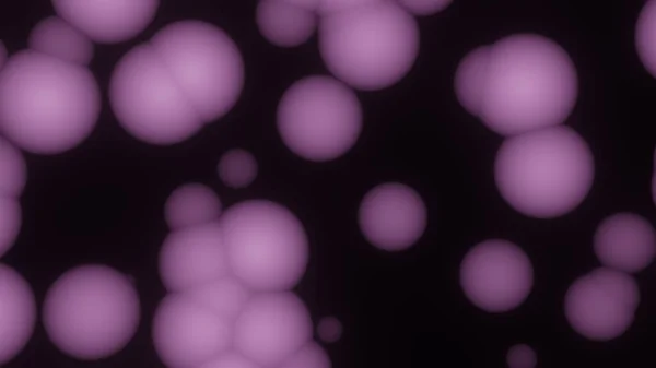 ブラーラウンドの背景を持つ半透明のピンクの円のカスケード 3Dレンダリング — ストック写真