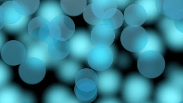 Cascading translucent blue circle with blur round background (3D Rendering)