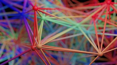 Bir ağın çizgi ve düğümünün rengi (3B Hazırlama)