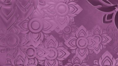 Güzel pembe Budist Tayland usulü çiçek katmanı (3D Yapılandırma)