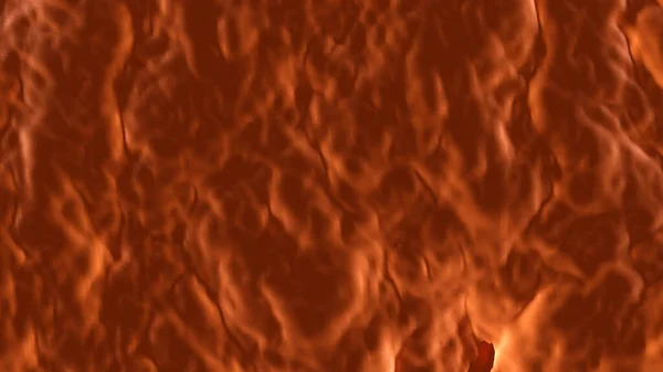 燃える火山の内部 3Dレンダリング — ストック写真
