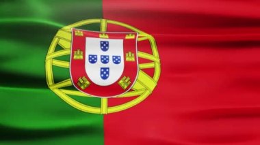 Portekiz Sallanan Bayrak Döngüsü Canlandırması