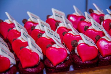 Valentine day celebration food, avec amour, food made with love, shot taken with passion