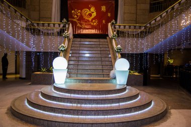 Chinese New Year Tradition show event, shot is selective focus with shallow depth of field. Photo taken on 27 January 2017 at Cairo Egypt