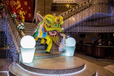 Chinese New Year Tradition show event, shot is selective focus with shallow depth of field. Photo taken on 27 January 2017 at Cairo Egypt