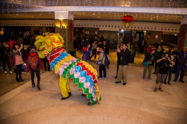 Chinese New Year Tradition show event, shot is selective focus with shallow depth of field. Photo taken on 27 January 2017 at Cairo Egypt