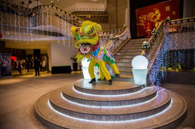 Chinese New Year Tradition show event, shot is selective focus with shallow depth of field. Photo taken on 27 January 2017 at Cairo Egypt