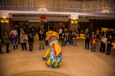 Chinese New Year Tradition show event, shot is selective focus with shallow depth of field. Photo taken on 27 January 2017 at Cairo Egypt