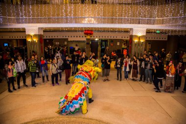 Chinese New Year Tradition show event, shot is selective focus with shallow depth of field. Photo taken on 27 January 2017 at Cairo Egypt