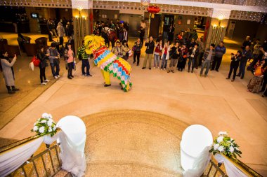 Chinese New Year Tradition show event, shot is selective focus with shallow depth of field. Photo taken on 27 January 2017 at Cairo Egypt