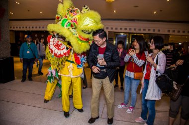 Chinese New Year Tradition show event, shot is selective focus with shallow depth of field. Photo taken on 27 January 2017 at Cairo Egypt