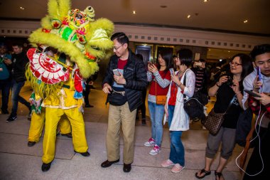 Chinese New Year Tradition show event, shot is selective focus with shallow depth of field. Photo taken on 27 January 2017 at Cairo Egypt