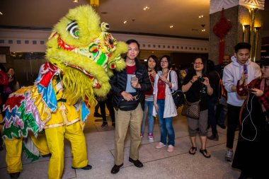Chinese New Year Tradition show event, shot is selective focus with shallow depth of field. Photo taken on 27 January 2017 at Cairo Egypt