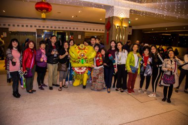 Chinese New Year Tradition show event, shot is selective focus with shallow depth of field. Photo taken on 27 January 2017 at Cairo Egypt