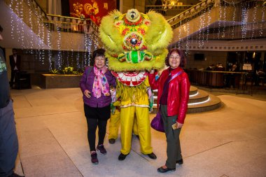 Chinese New Year Tradition show event, shot is selective focus with shallow depth of field. Photo taken on 27 January 2017 at Cairo Egypt