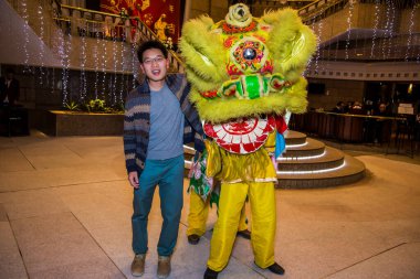 Chinese New Year Tradition show event, shot is selective focus with shallow depth of field. Photo taken on 27 January 2017 at Cairo Egypt