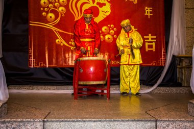 Chinese New Year Tradition show event, shot is selective focus with shallow depth of field. Photo taken on 27 January 2017 at Cairo Egypt