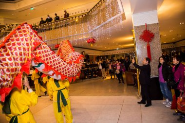 Chinese New Year Tradition show event, shot is selective focus with shallow depth of field. Photo taken on 27 January 2017 at Cairo Egypt