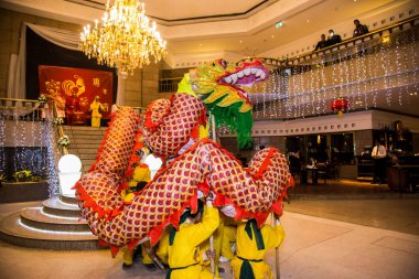 Chinese New Year Tradition show event, shot is selective focus with shallow depth of field. Photo taken on 27 January 2017 at Cairo Egypt